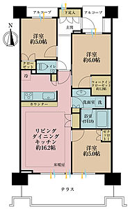 間取り：3LDK、専有面積70.83m2