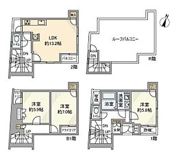 ラビ代々木上原 3LDKの間取り