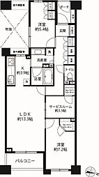 フューズ コート175 5階2SLDKの間取り