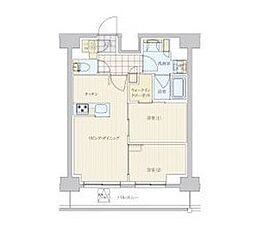 リビオメゾン戸越銀座 15階2LDKの間取り