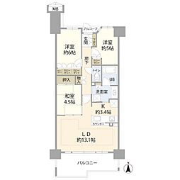 ザ・レジデンス千歳船橋グランエアレジデンス 3LDKの間取図画像