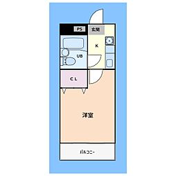 ジュネパレスヨコスカ 1Kの間取図画像