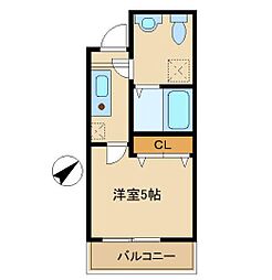 Portsidewillow 1Kの間取図画像