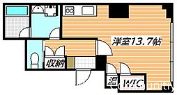 コスモビル ワンルームの間取図画像