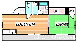 クイーンハイツ 1LDKの間取図画像