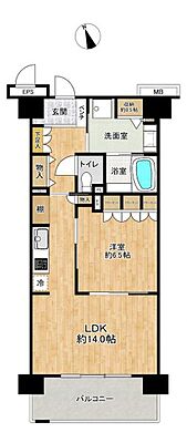 間取り デュオセーヌ千葉ちはら台駅前 10階/-