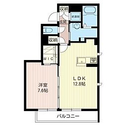 ルーチェレガーロフロール 1LDKの間取図画像