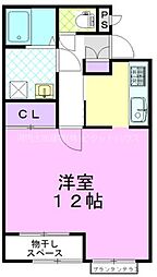 ハイツ.S.E.A 1Kの間取図画像
