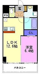 サンモールF.K.D 1LDKの間取図画像