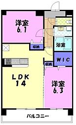 MTクリアネス 2LDKの間取図画像