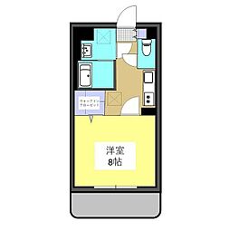 宇都宮市旭2丁目マンション 1Kの間取図画像
