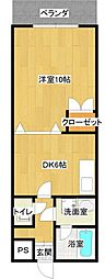 カスティール・イン宇都宮 1DKの間取図画像