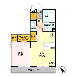 コネサンス 1LDKの間取図画像