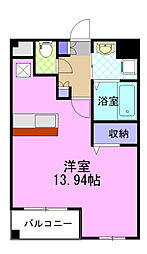ジュエルコート ワンルームの間取図画像