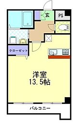 ファイブシティ ワンルームの間取図画像