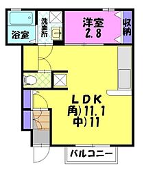 ルナール・A 1LDKの間取図画像