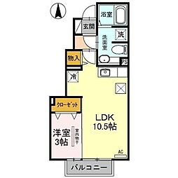 ピアアベニュー2 1LDKの間取図画像