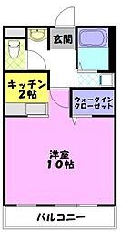 ファーストフィールド ワンルームの間取図画像