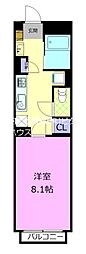 IRMS 1階1Kの間取り