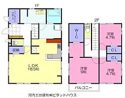 岩曽町戸建 3LDKの間取り
