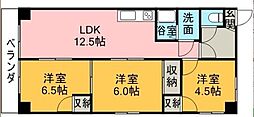 グレイスKPC 3LDKの間取図画像
