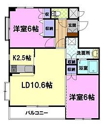 間取図画像 2LDK