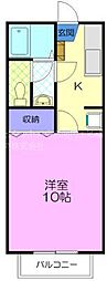 サンみゆき2 1Kの間取図画像