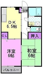 メゾンアバンセ 2DKの間取図画像