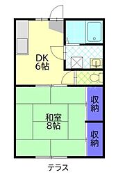 コーポフクダ 1DKの間取図画像