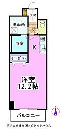 グランバロン宇都宮 ワンルームの間取図画像