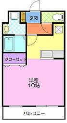 ステージア・M 1Kの間取図画像