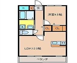 ルヴェスト 1LDKの間取図画像