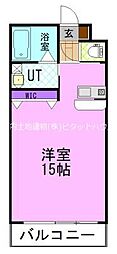 ベルホーク・YOHTO ワンルームの間取図画像