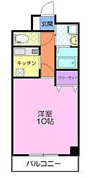 MRR宇都宮 1Kの間取図画像