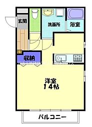 すずらんレジデンス4 1Kの間取図画像