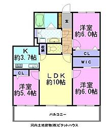 サーパス元今泉中央 3LDKの間取図画像