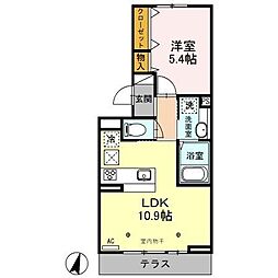 アメニティグランデ 1LDKの間取図画像