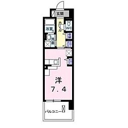 プレッソS.R.W ワンルームの間取図画像
