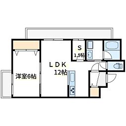 JR総武線 小岩駅 徒歩12分の賃貸マンション 3階1SLDKの間取り