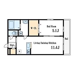 間取図画像 1LDK