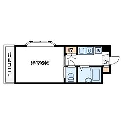 都営新宿線 船堀駅 徒歩13分の賃貸マンション 1階1Kの間取り