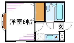 都営新宿線 瑞江駅 徒歩9分の賃貸アパート 1階1Kの間取り