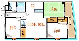 ベルメゾン南篠崎 3階3LDKの間取り