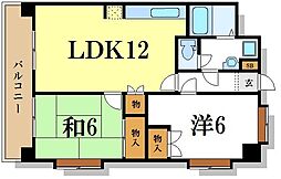 インスコート 2LDKの間取図画像