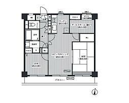 ドミールエムエス 3階2SLDKの間取り