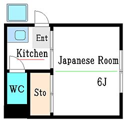 和風ハウス 1Kの間取図画像