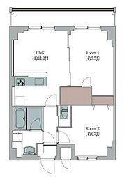 L'Foria瑞江 1SLDKの間取図画像