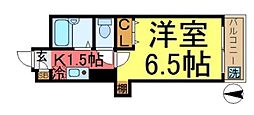 新小岩宝マンション 1Kの間取図画像
