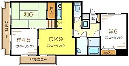 メゾンエスユー 3DKの間取図画像