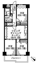 グレイスコート 3DKの間取図画像